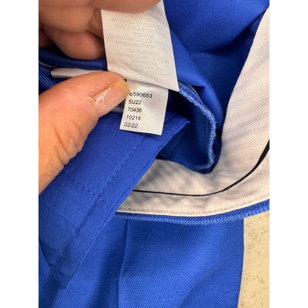 Ann Taylor Cobalt Blue Wide Leg Linen Blend Trousers Pants 590653 Womens 8 - Picture 8 of 10